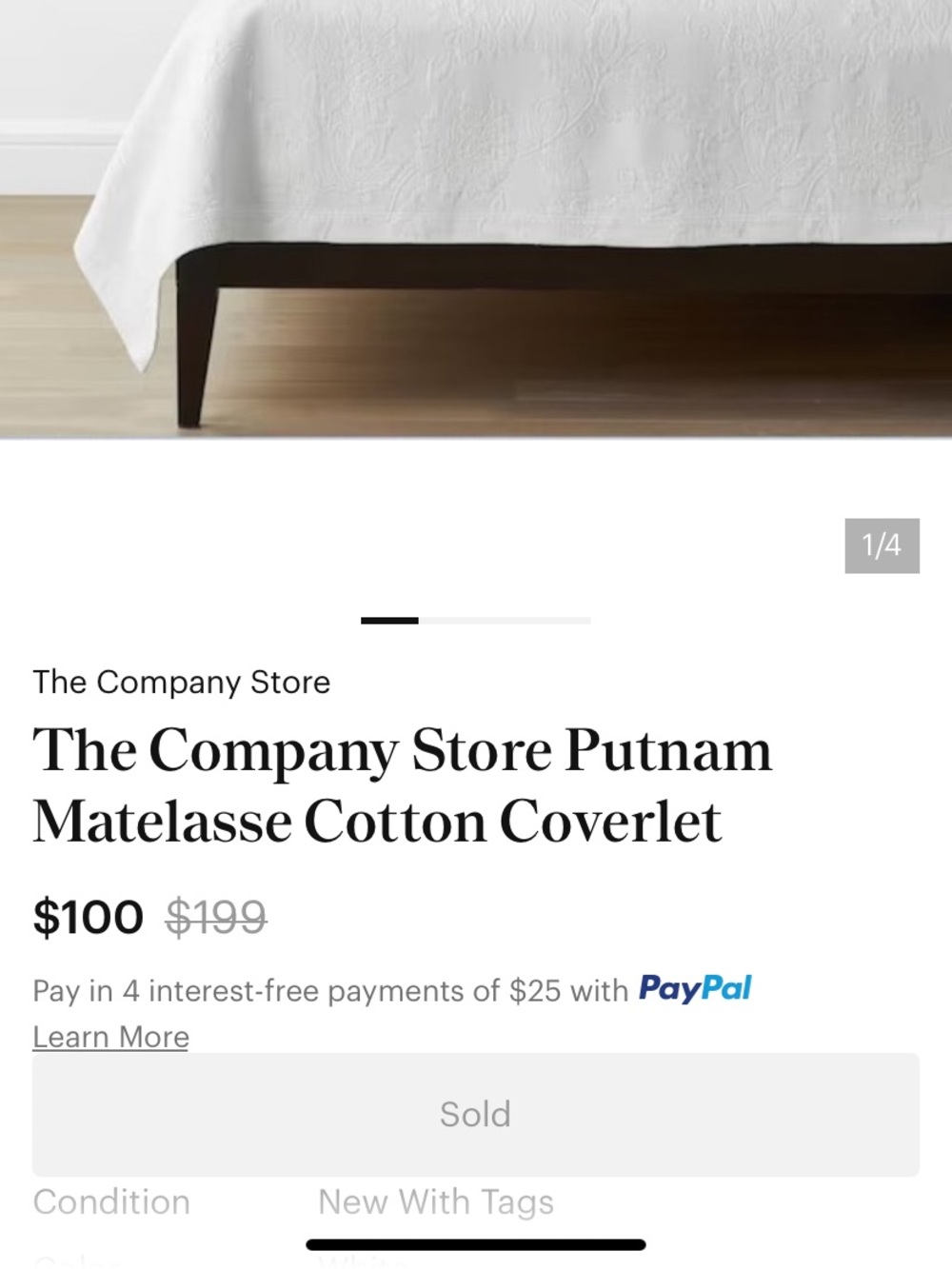 The Company Store Putnam Matelasse Cotton Coverlet Queen